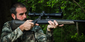 Rifle equipped with Wild Man Stock Dark Forest Green in use #2