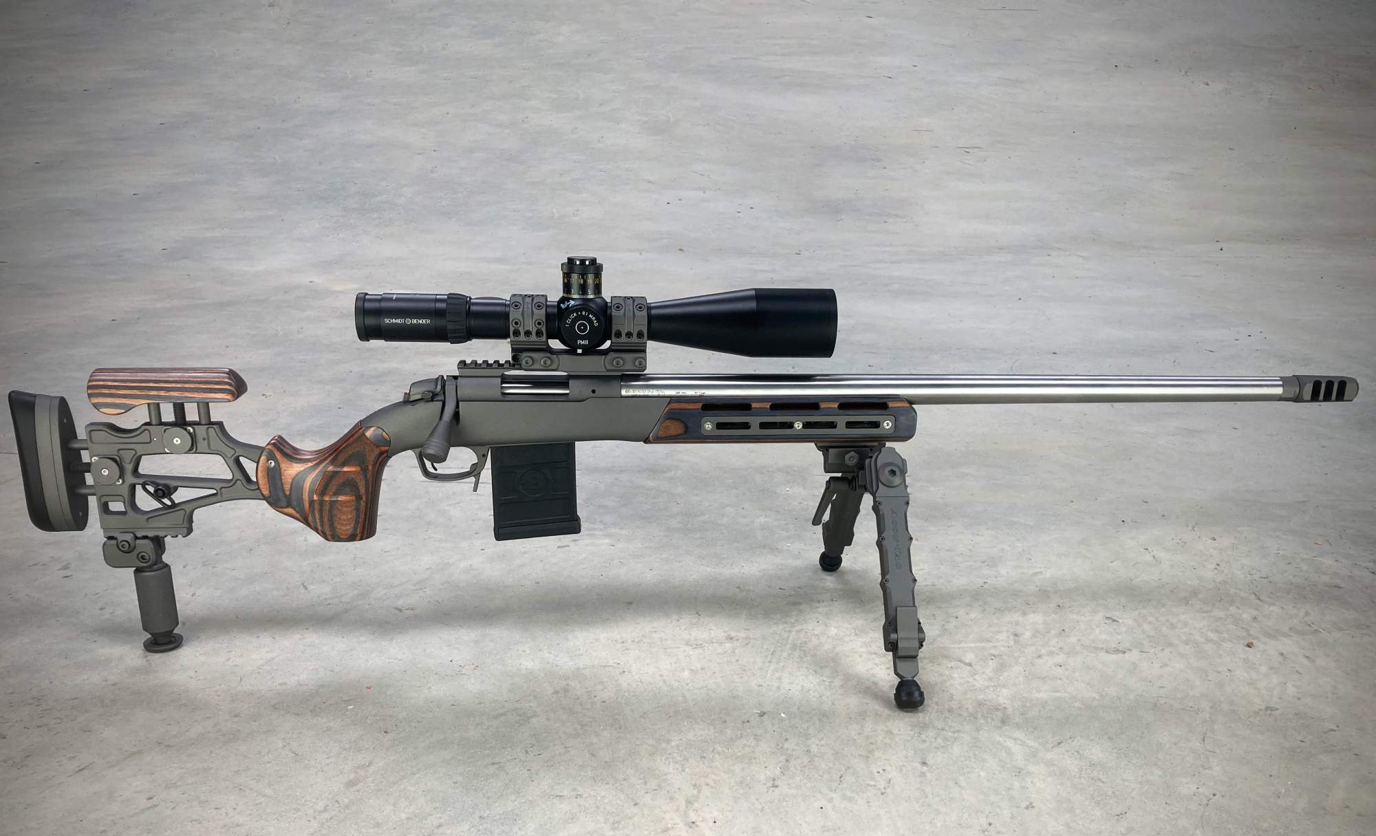 Custom Rifle Build Featuring Barreled Action from Bergara 308 Win: A Masterpiece in Cerakote Tungsten