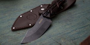 Bad Boy Hunter Micarta X-Grip Brown Sheath